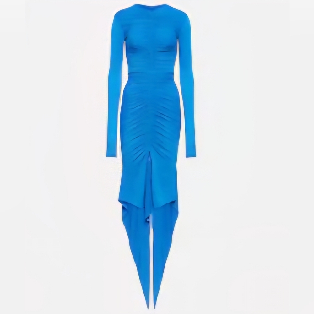 Alex Perry Blue Bodycon Midi Dress
